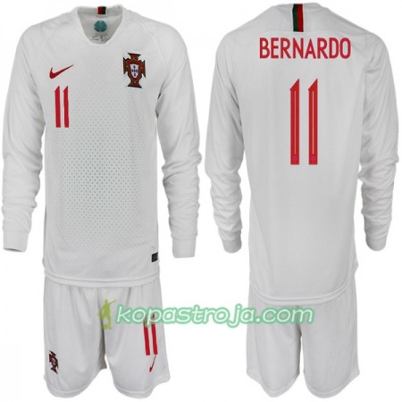 Billiga Fotbollströjor Portugal BERNARDO 11 Barn VM 2018 Borta tröja Långärmad